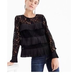 J crew black Lacey blouse